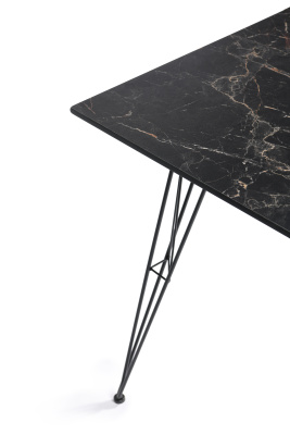 "Руссо" обеденный стол из HPL 150х80см, цвет "черный мрамор"