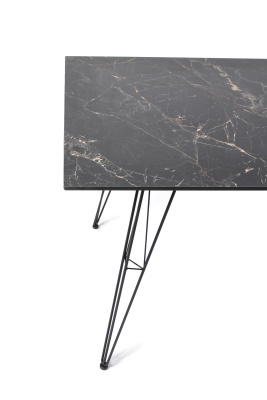 "Руссо" обеденный стол из HPL 150х80см, цвет "черный мрамор"