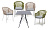 Комплект на 4 персоны обеденный стол "Конте" со стульями "Лион"